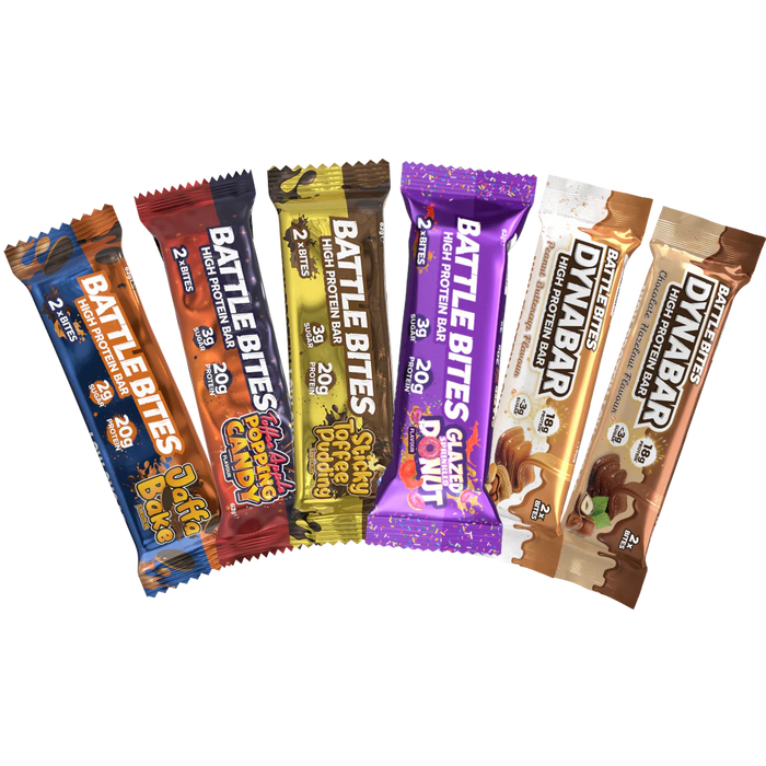 Battle Bites Protein Bars â High Protein, Low Sugar Snack â All Flavours Available 12x62g