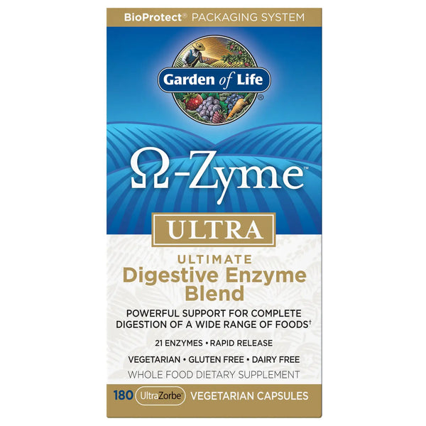 Garden of Life Omega Zyme Ultra - 180 vcaps - Health and Wellbeing at MySupplementShop by Garden of Life