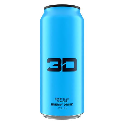 3D Energy Drink 12x473ml - Blue - Berry Blue - Sports & Energy Drinks at MySupplementShop by 3D Energy