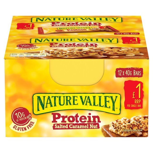 Nature Valley Proten 12x40g Salted Caramel Nut | High-Quality Sports Nutrition | MySupplementShop.co.uk