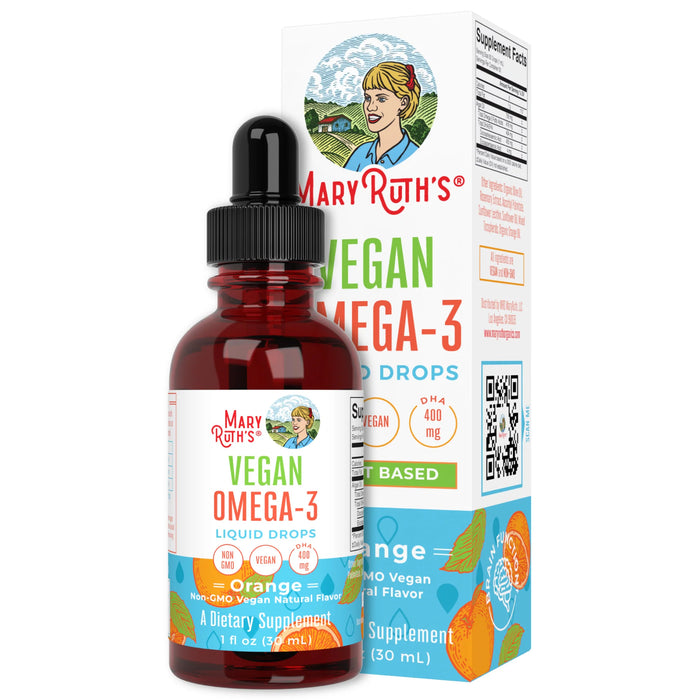 MaryRuth Organics Vegan Omega-3 Liquid Drops, Orange - 30 ml. | High-Quality Sports Supplements | MySupplementShop.co.uk