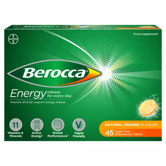 Berocca Effervescent 45 Tablets Orange Flavour