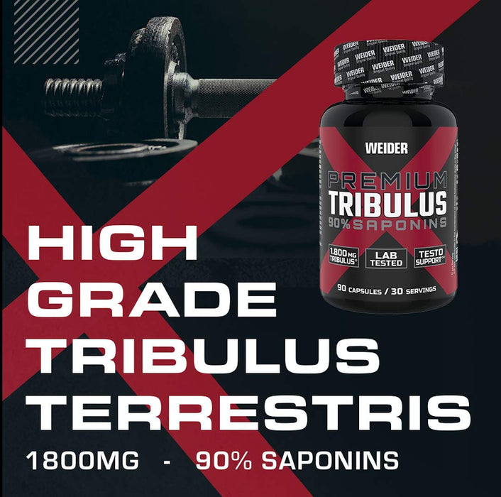 Weider Premium Tribulus - 90 caps | High-Quality Natural Testosterone Support | MySupplementShop.co.uk