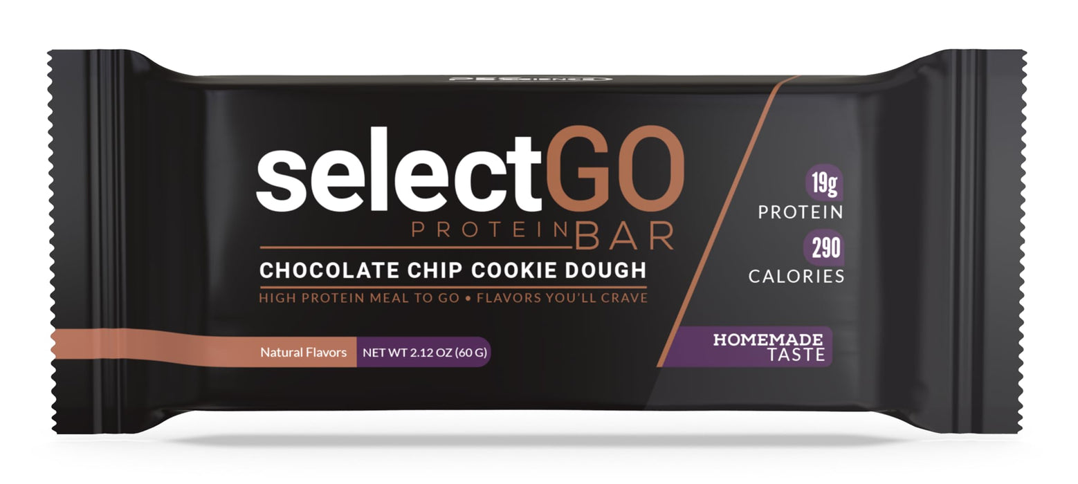 PEScience SelectGo Protein Bar, Chocolate Chip Cookie Dough - 12 x 60g