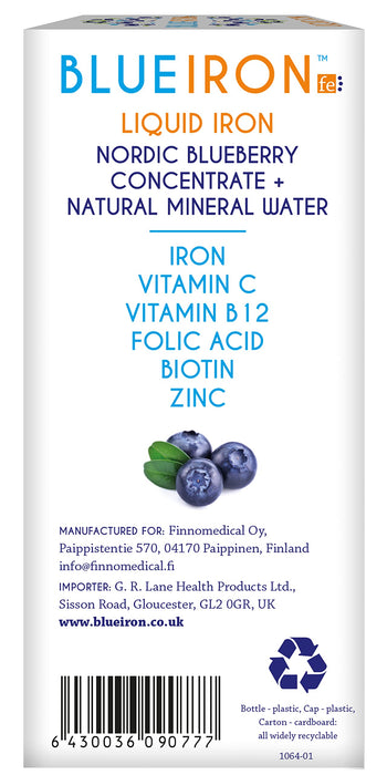 Blue Iron Food Supplement Liquid Iron With Added Vitamins