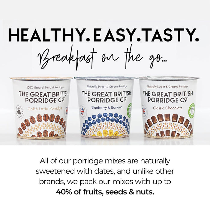 The Great British Porridge Co 100% Natural Instant Porridge 8x60g - Breakfast Cereal at MySupplementShop by The Great British Porridge Co.