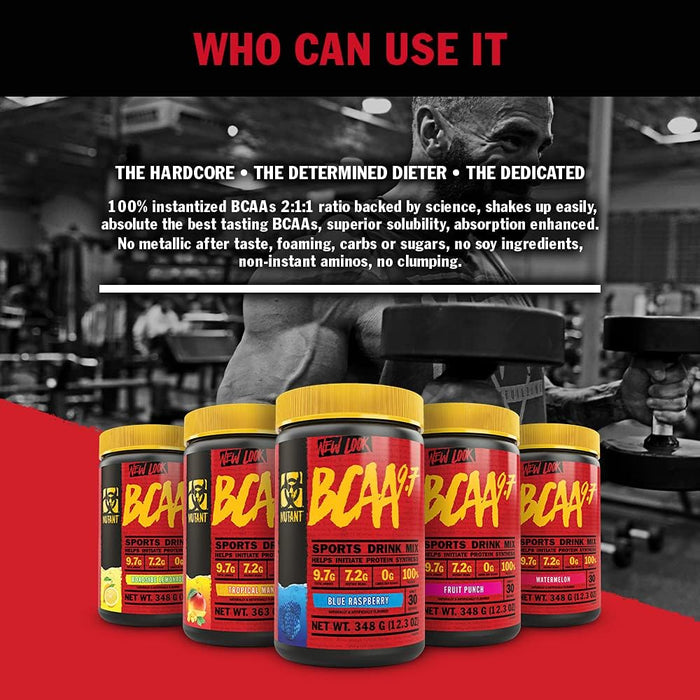 Mutant BCAA 9.7 with Micronized Amino Acid and Electrolyte Support Stack