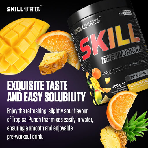 Skill Nutrition Skill Pre-Workout 400g - Beta-Alanine at MySupplementShop by SKILL NUTRITION