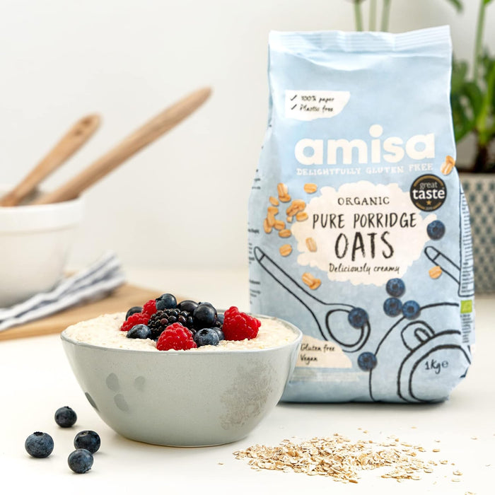 Amisa Organic GF Pure Porridge Oats 1kg