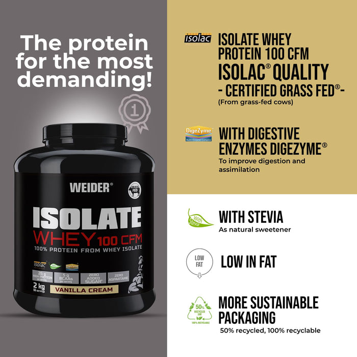 Weider Isolate Whey 100 CFM 2000g - Dietary Management at MySupplementShop by Weider