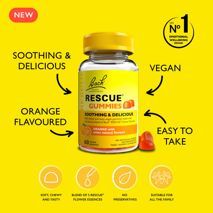 Rescue Vegan Gummies Orange with Other Natural Flavours