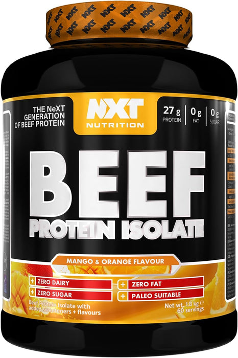 NXT Nutrition Beef Protein Isolate 1.8kg | Paleo, Keto Friendly, Dairy and Gluten Free