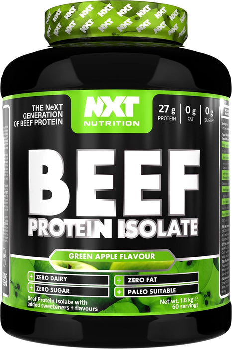 NXT Nutrition Beef Protein Isolate 1.8kg | Paleo, Keto Friendly, Dairy and Gluten Free