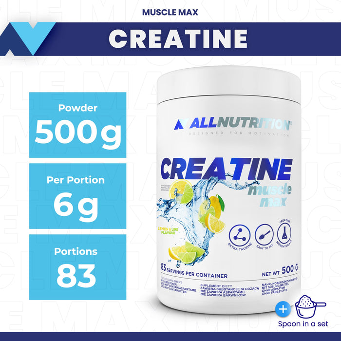 Allnutrition Creatine Muscle Max Lemon Lime 500g at the cheapest price at MYSUPPLEMENTSHOP.co.uk