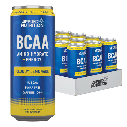 Applied Nutrition BCAA Amino-Hydrate + Energy Cans, Cloudy Lemonade - 12 x 330ml Best Value Drink Flavored at MYSUPPLEMENTSHOP.co.uk