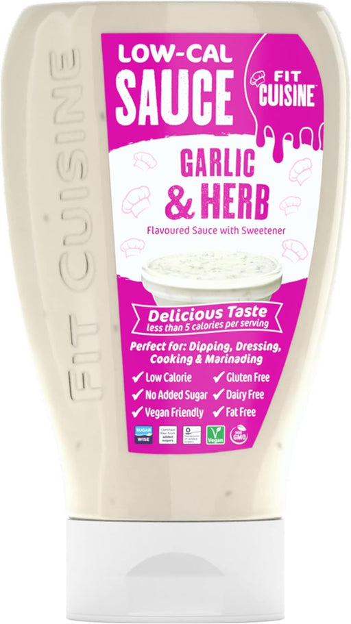 Fit Cuisine Low Calorie Sauce Garlic &amp; Herb 425ml - Health Foods at MySupplementShop by Fit Cuisine