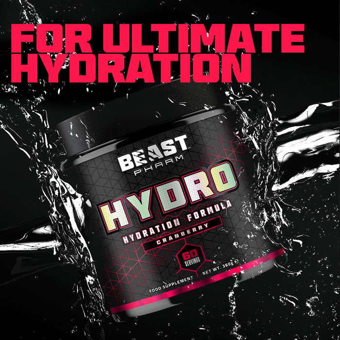 Beast Pharm Hydro 360g (Cranberry) - Rehydration at MySupplementShop by Beast Pharm