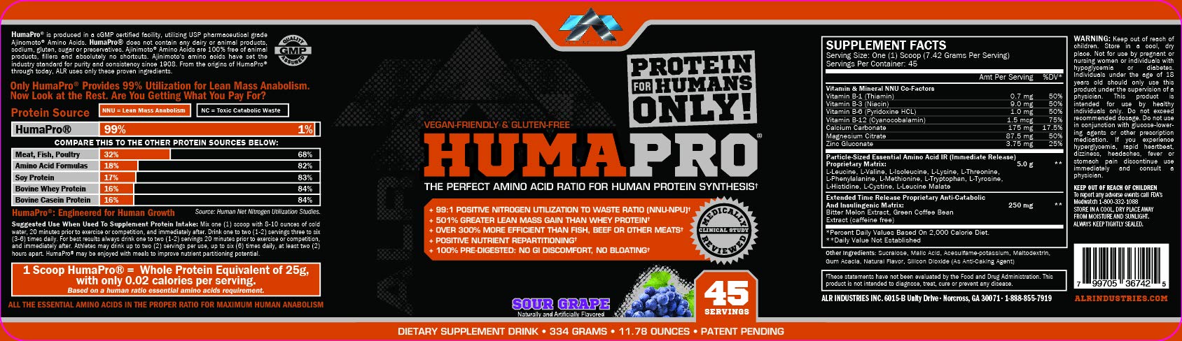 ALRI HumaPro, Pineapple - 334 grams | High-Quality Amino Acids and BCAAs | MySupplementShop.co.uk