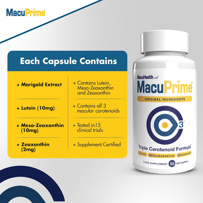 Macuprime Eye Health Supplements x 90