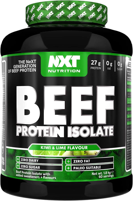 NXT Nutrition Beef Protein Isolate 1.8kg - Kiwi Lime - Protein Powder at MySupplementShop by Nxt Nutrition