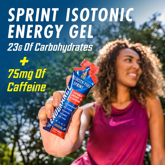 Applied Nutrition Endurance Sprint Isotonic Energy Gel + Caffeine, Fruit Burst - 20 x 60g - Carbohydrate Control Supplements at MySupplementShop by Applied Nutrition