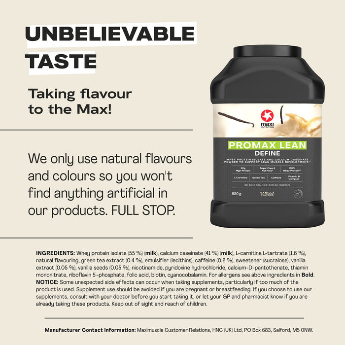 Maxi Nutrition Promax Lean Powder 980g Vanilla