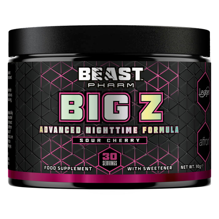 Beast Pharm Big Z Advanced Nighttime Formula 90g Sour Cherry Best Value Mineral Supplement at MYSUPPLEMENTSHOP.co.uk