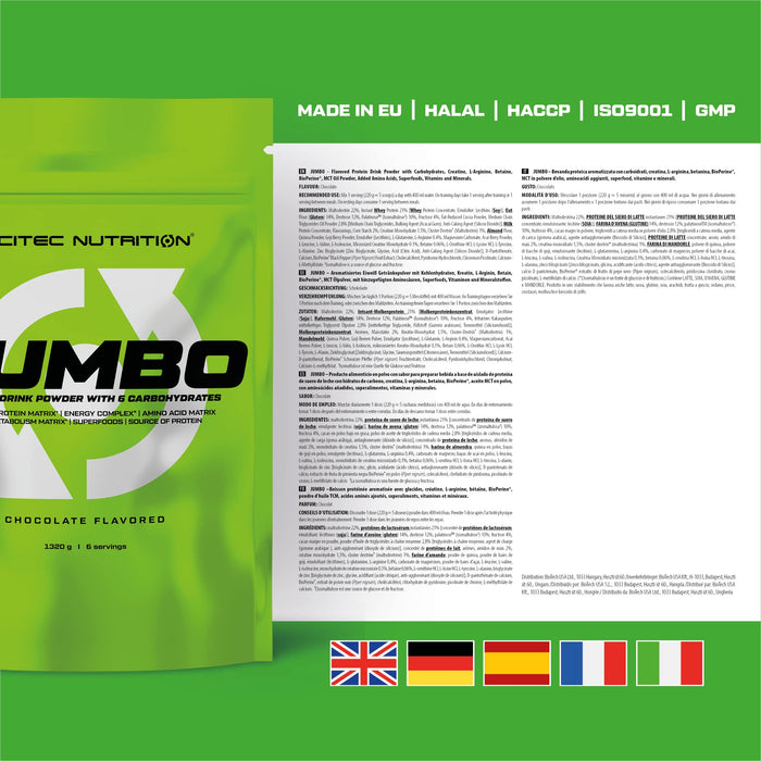 SciTec Jumbo, Chocolate - 1320 grams | High-Quality Protein | MySupplementShop.co.uk