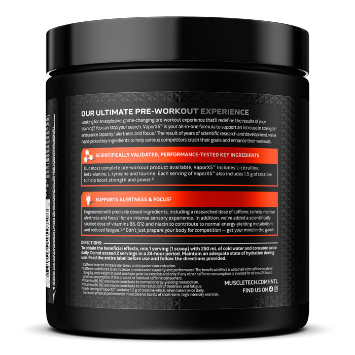 MuscleTech Vapor X5 Pre-Workout, Fruit Punch - 247g Best Value Nutritional Supplement at MYSUPPLEMENTSHOP.co.uk