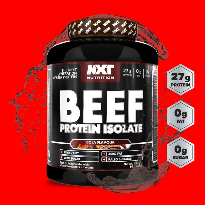 NXT Nutrition Beef Protein Isolate 1.8kg | Paleo, Keto Friendly, Dairy and Gluten Free