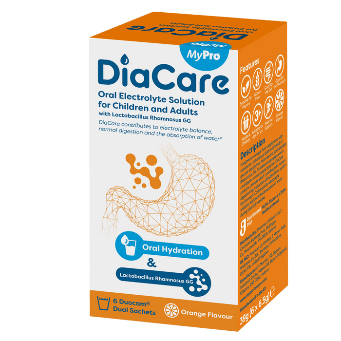 DiaCare Oral Electrolyte Solution Orange - 6x6.5g