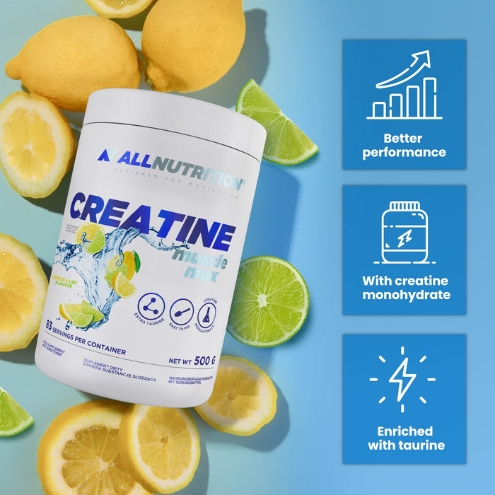 Allnutrition Creatine Muscle Max Lemon Lime 500g at the cheapest price at MYSUPPLEMENTSHOP.co.uk