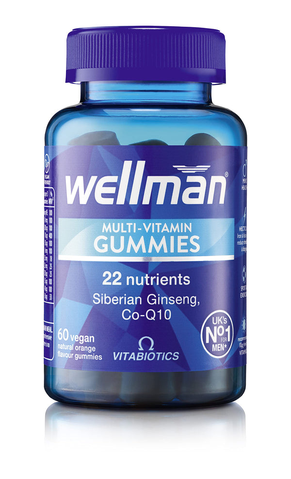 Vitabiotics Wellman Multi-Vitamin Natural Orange Flavour Vegan Gummies
