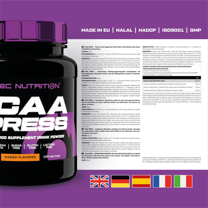 Bcaa Xpress, Mango - 700g by SciTec at MYSUPPLEMENTSHOP.co.uk