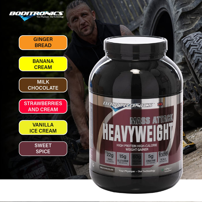 Boditronics Mass Attack Heavyweight 2kg - Protein Blends at MySupplementShop by Boditronics