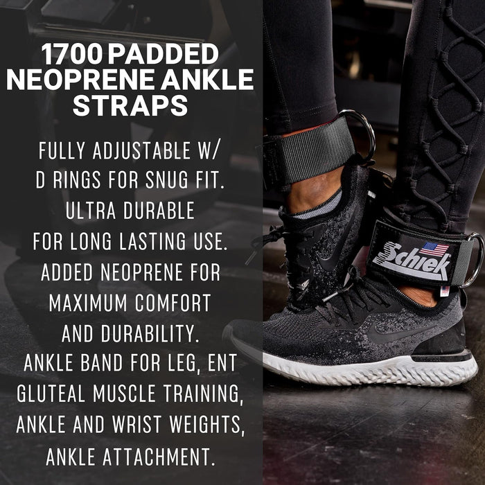 Schiek Sports Model 1700 Neoprene Ankle Straps - Ankle Straps at MySupplementShop by Schiek Sports