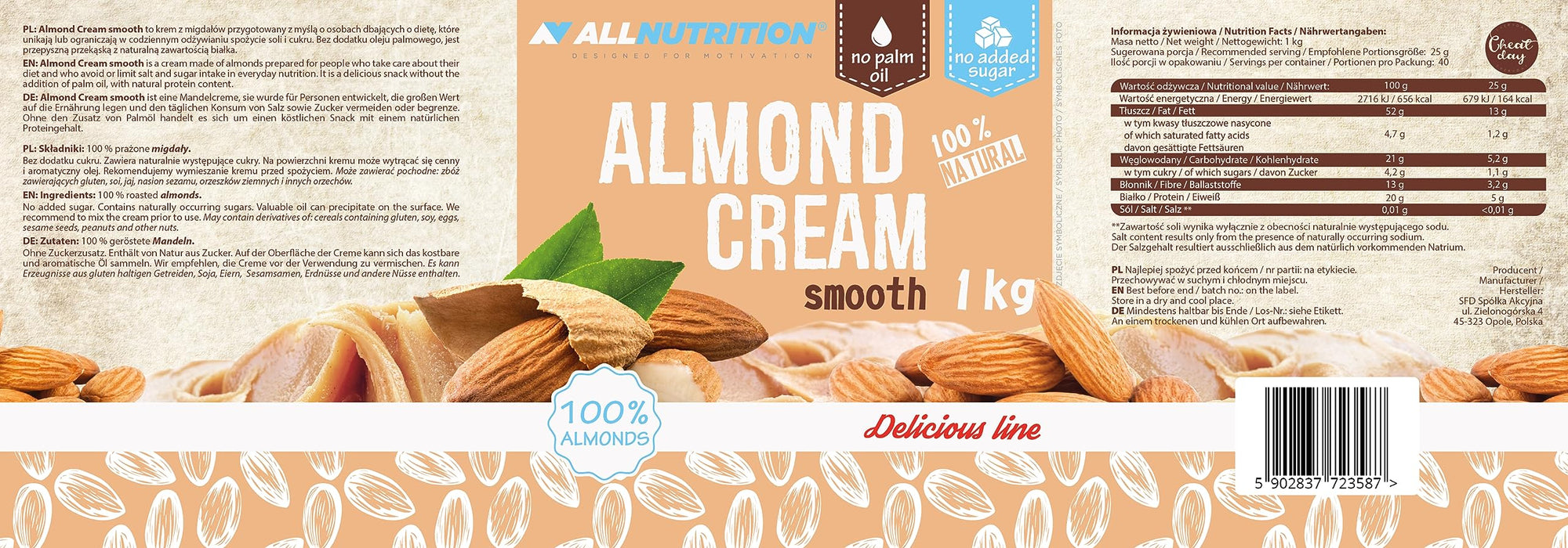 Allnutrition Almond Cream 1000g