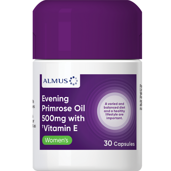 Almus Evening Primrose 500mg Vit E Capsules