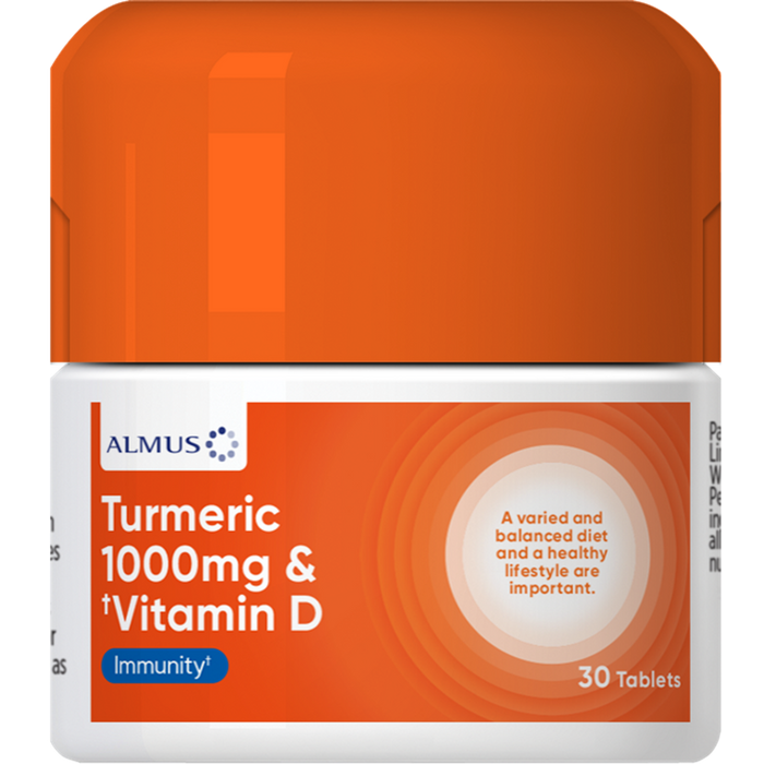 Almus Turmeric 1000mg & Vitamin D Tablets