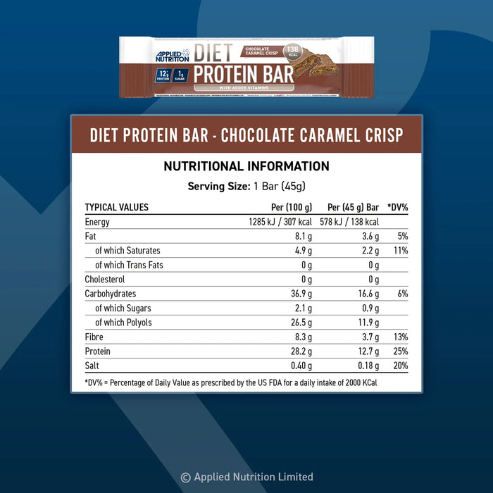 Applied Nutrition Diet Protein Bar 12x45g - Protein Bars at MySupplementShop by Applied Nutrition