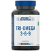 Close-up of Applied Nutrition Tri-Omega 3-6-9) held up inside My Supplement Shop, clearly showing the front label in a Sports Nutrition setting.