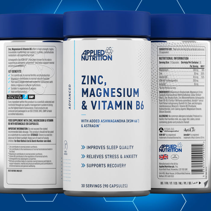 Applied Nutrition Zinc, Magnesium & Vitamin B6 90 Caps