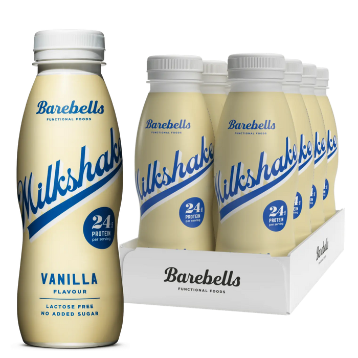 Barebells Milkshake Protéiné 8 Bouteilles de 330 ml Shake Hyperprotéiné Sans Sucre Ajouté Sans Lactose 24g de Protéines