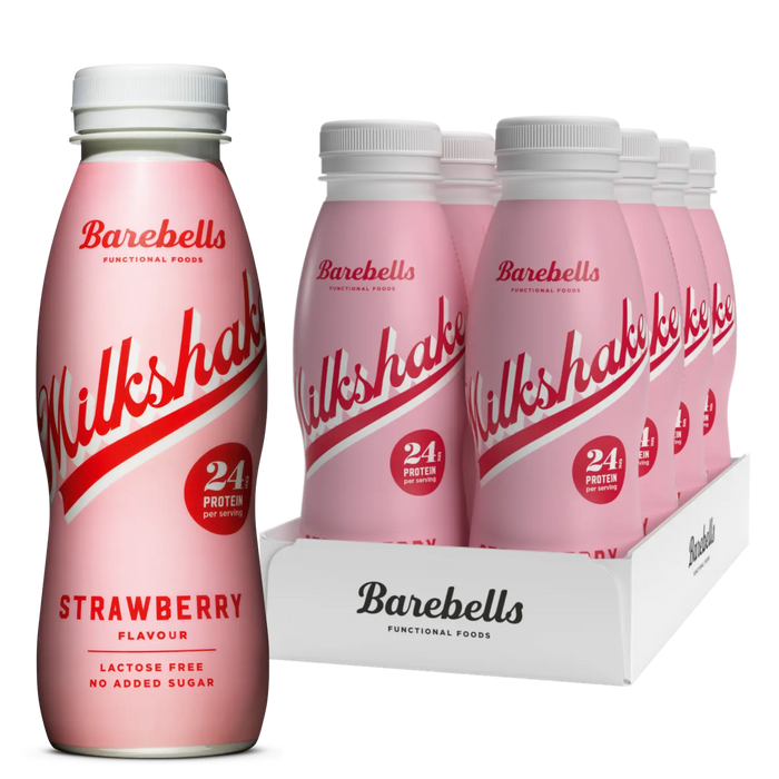 Barebells Milkshake Protéiné 8 Bouteilles de 330 ml Shake Hyperprotéiné Sans Sucre Ajouté Sans Lactose 24g de Protéines