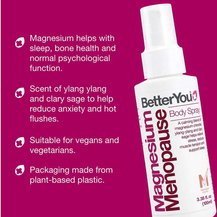 BetterYou Magnesium Menopause Body Spray - 100 ml.