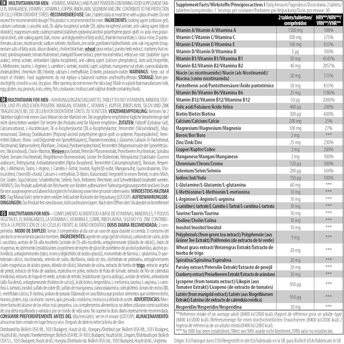 BioTechUSA Multivitamin for Men - 60 tablets
