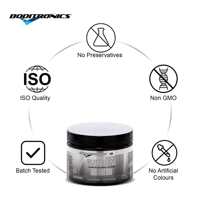 Boditronics Bodipure L-Glutamine 200g - L-Glutamine at MySupplementShop by Boditronics