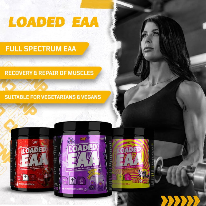 CNP Loaded EAAs, Essential Amino Acids, BCAAs, Muscle Repair & Recovery Powder 300g