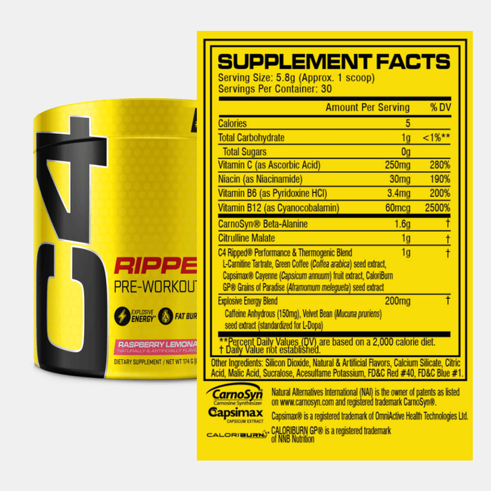 Cellucor C4 Ripped 30 Servings 165g - Pre Workout at MySupplementShop by Cellucor