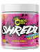 Pink and black Chaos Crew Shredz fat burner supplement in a white tub for improved hydration